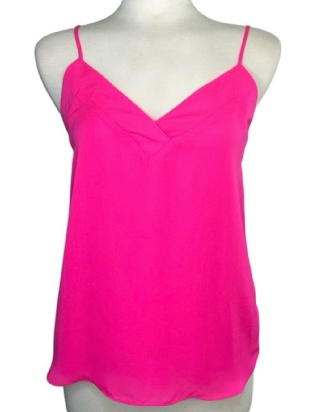 Naked Zebra Bright Pink V-Neck Spaghetti Strap Camisole
